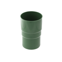 Сполучник водостічної труби, пвх, d-63 мм, зелений, BRYZA