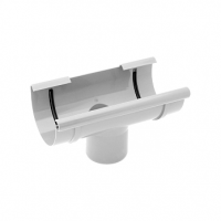 Лійка для слива, пвх, d-75 мм, білий, BRYZA