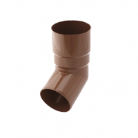 Коліно труби 67 гр, пвх, d-63 мм, коричневий, BRYZA