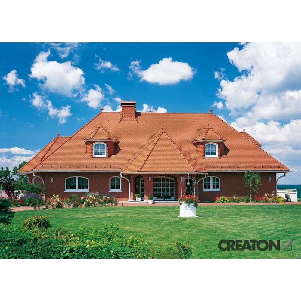Керамічна черепиця Creaton Biber, Klassik, колір Натуральний червоний
