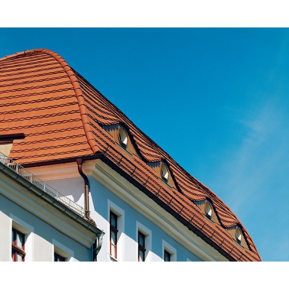 Керамічна черепиця Creaton Biber Profil + Sachsischer 15,5x38x1,2, натуральний червоний