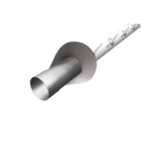 Труба кругла d-100 мм, 1,45 м, алюміній, Білий, Prefa