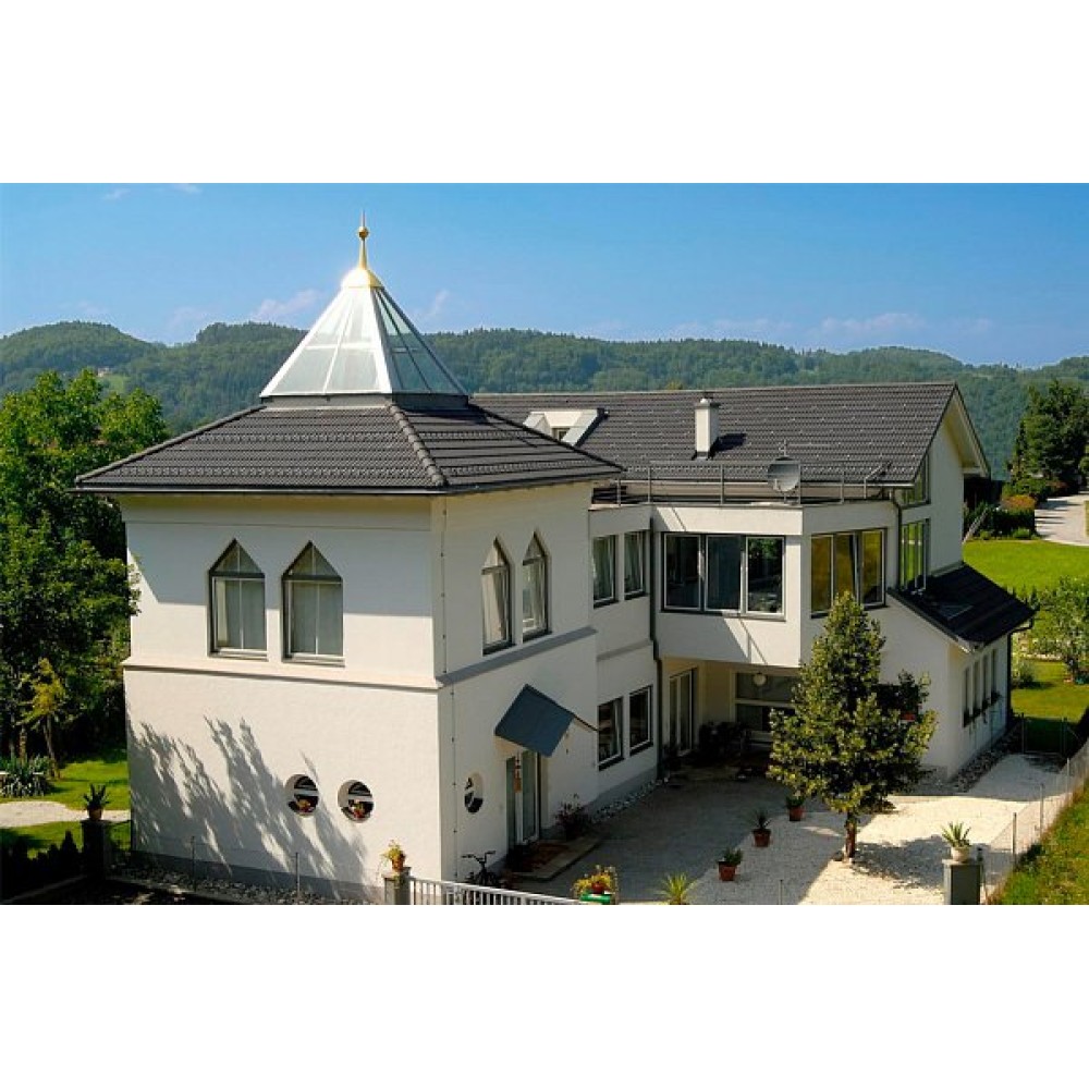 Керамічна черепиця Tondach Strangfalz gepresst, Чорний антрацит