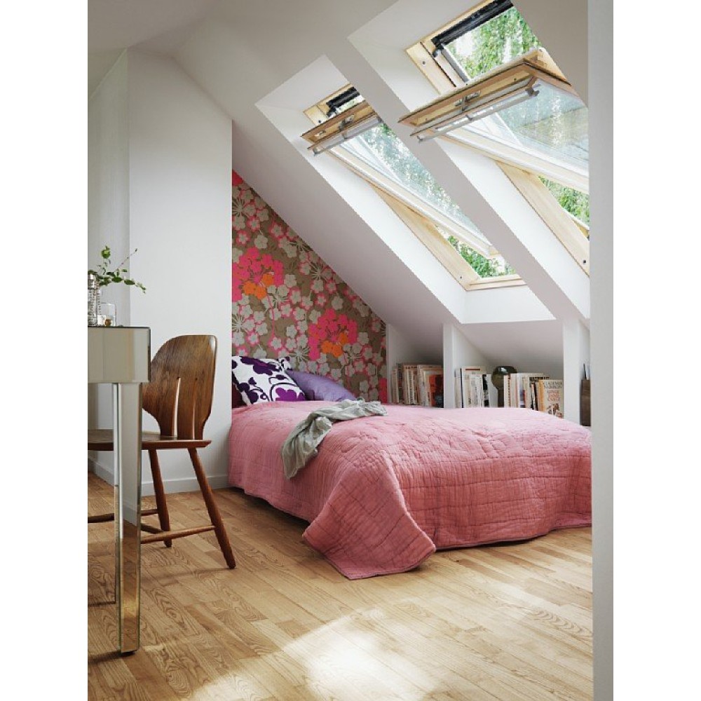 Мансардне вікно Velux, GZR 3050 MR08, ручка зверху, OPTIMA Стандарт