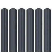 Ламель штахета Parkan Shop Pladur wrinkle mat Thyssen krupp 0,50мм RAL 7024 Сірий
