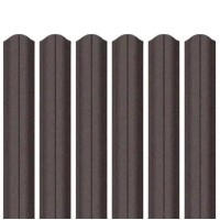 Ламель штахета Parkan Shop Relief iceCrystal mat Thyssen krupp 0,50мм RAL 8019 Коричневий