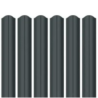 Ламель штахета Parkan Shop Pladur wrinkle mat Thyssen krupp 0,50мм RAL 7016 Графіт
