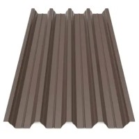 Профнастил Зартмет ПК-57 матполіестер UKR Metal Україна 0.45 mm RAL 8019 Коричневий